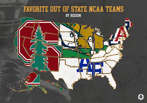 America’s Favorite Out of State Football Teams, Mapped - Custom Ink