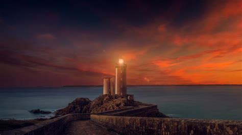 Lighthouse At Sunset Wallpapers - Wallpaper Cave