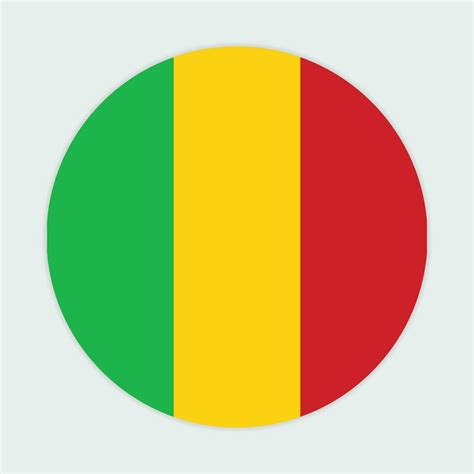 Mali flag vector icon design. Mali circle flag. Round of Mali flag ...