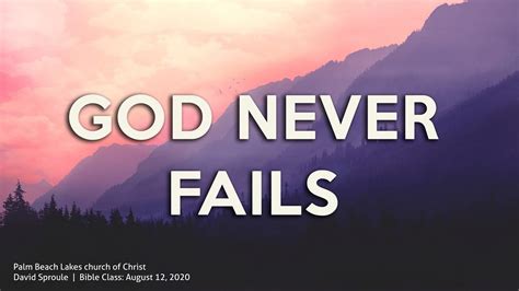 God Never Fails - YouTube