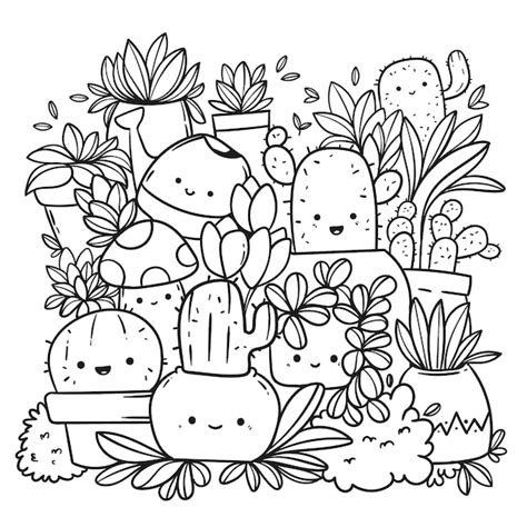 Kawaii Coloring Page Images - Free Download on Freepik