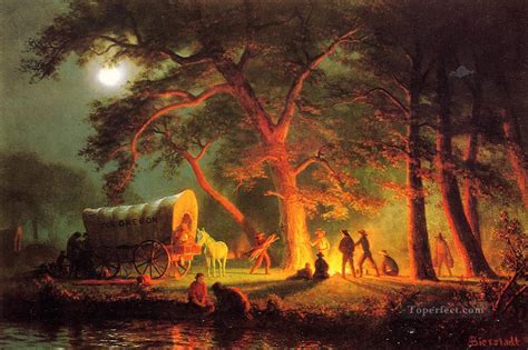 Oregon Trail Albert Bierstadt Painting in Oil for Sale