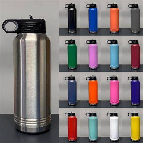 32 oz Stainless Steel Powder Coated Blank Insulated Sport Water Bottle ...