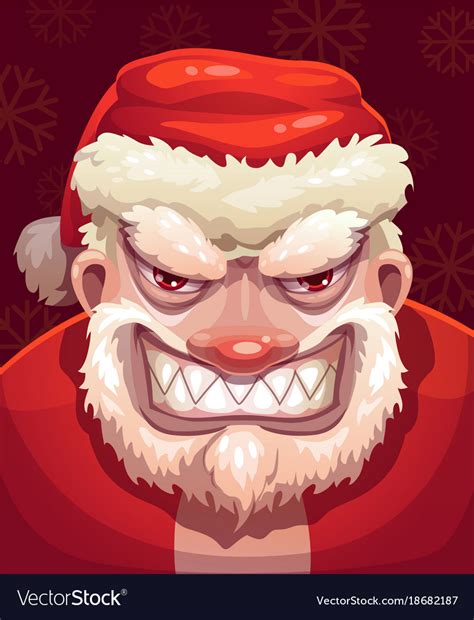 Very bad santa face Royalty Free Vector Image - VectorStock