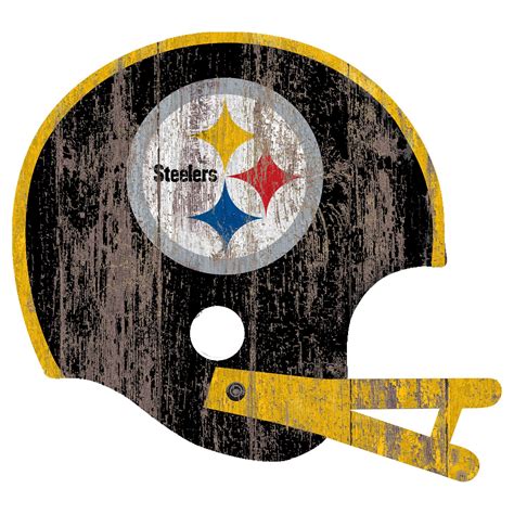 NFL Pittsburgh Steelers Fan Creations Distressed Helmet Cutout Sign in ...