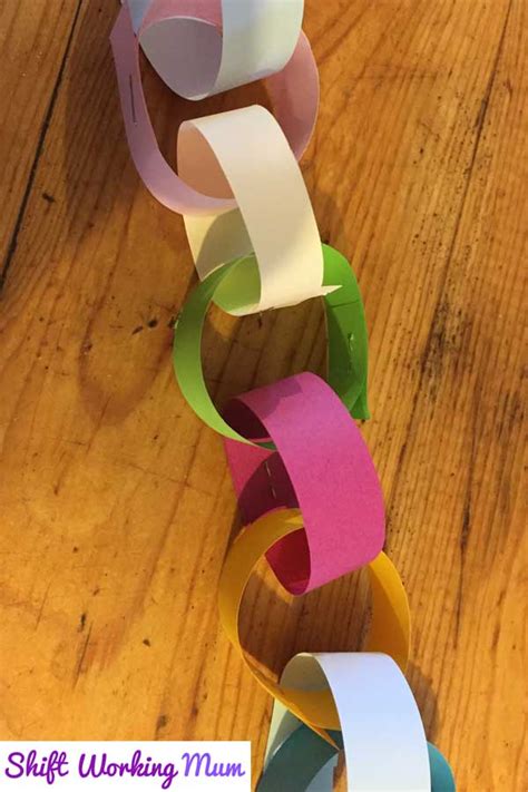 How to make paper chains - Shift Working Mum