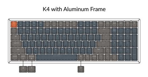 Keychron K4 Keyboard Keycaps Layout And Keycap Size HD Picture – Keychron Indonesia