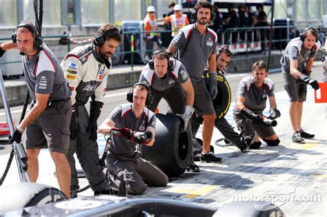 Sauber F1 Team practice a pit stop at Hungarian GP