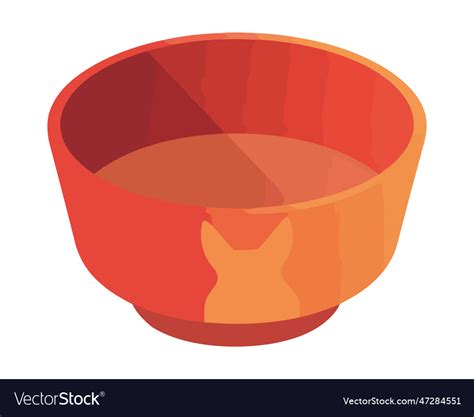 Orange bowl kitchen utensil icon Royalty Free Vector Image