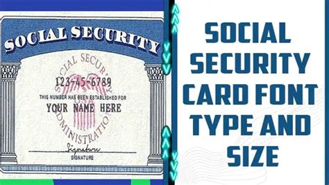 Social Security Card Font Type And Size - Sizing Up Security