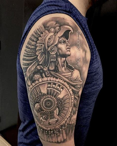 caballero aguila | Mayan tattoos, Aztec tattoo, Aztec tattoos