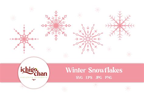 Winter Snowflakes Graphic by ichigochan · Creative Fabrica