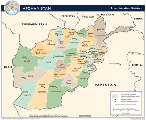 Large detailed administrative divisions map of Afghanistan - 2009 ...