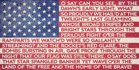 "American Flag With Our National Anthem Lyrics" Metal Sign - Pin-Ups For Vets Store