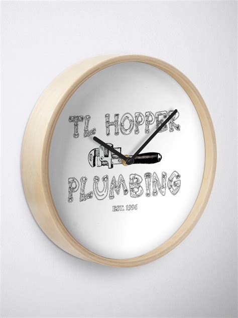 "TL Hopper Plumbing" Clock for Sale by PaulMatthews78 | Redbubble