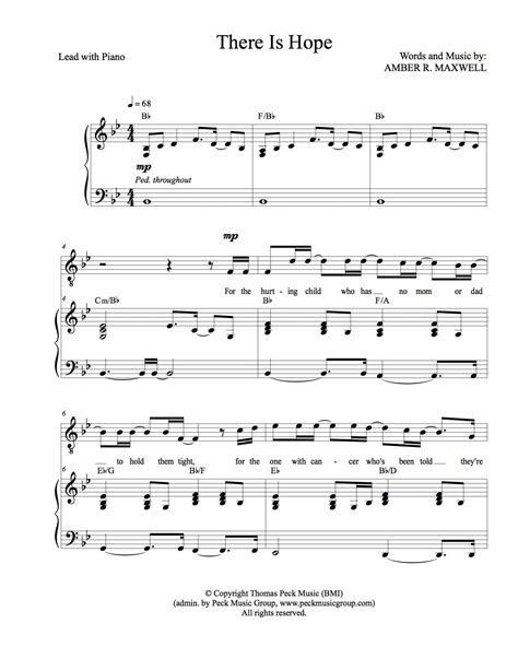 There Is Hope - Sheet music | Peck Music Publishing