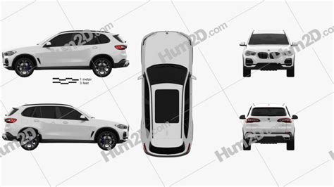 BMW X5 2019 Blueprint in PNG - Download Vehicles Clip Art Images