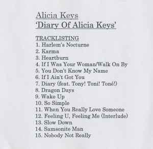 Alicia Keys - The Diary Of Alicia Keys (2003, CDr) | Discogs