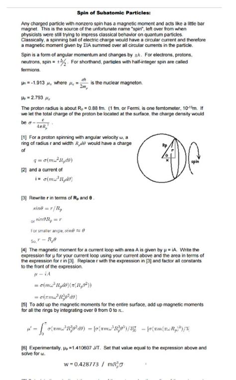 Solved Spin of Subatomic Particles: Any charged particle | Chegg.com