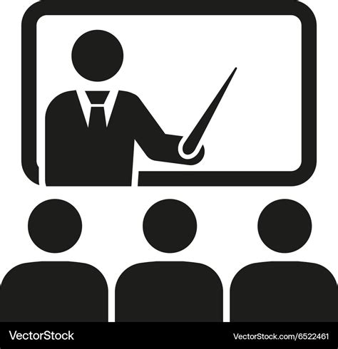 Training icon teacher and learner classroom Vector Image