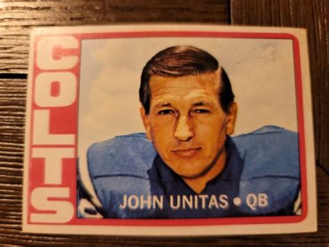 1972 TOPPS Johnny Unitas #165 Football Card Baltimore Colts QB (HOF) | eBay