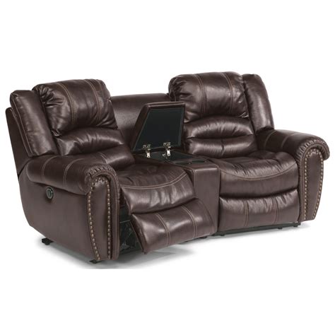 Flexsteel Crosstown Three Piece Power Reclining Sectional Sofa with ...