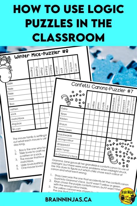 How to Use Logic Puzzles in the Classroom - Ninja Notes