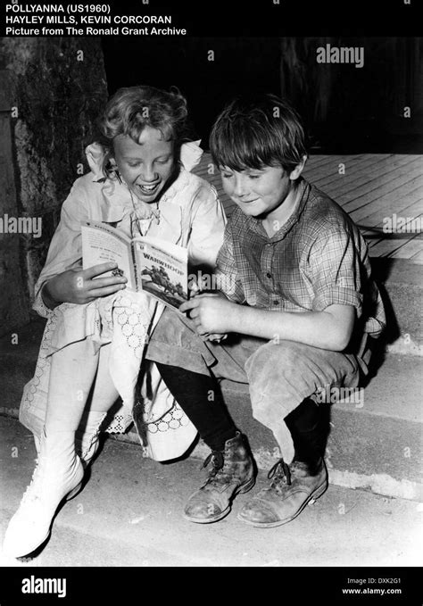 POLLYANNA (BR1960) HAYLEY MILLS, KEVIN CORCORAN READING: BO Stock Photo ...