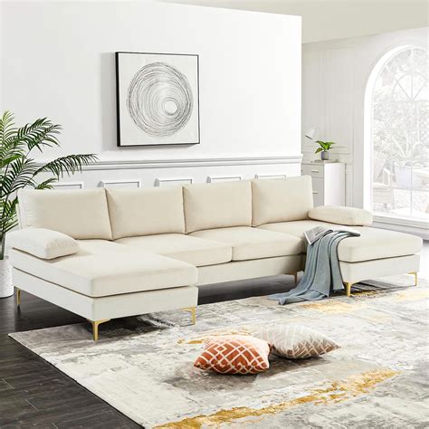 YYAo Reversible Modular Sectional Sofa Bed, Couch with Large Chaise U ...