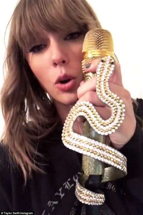 Taylor Swift hints at KimYe feud as she unveils glittering snake microphone ahead of Reputation ...