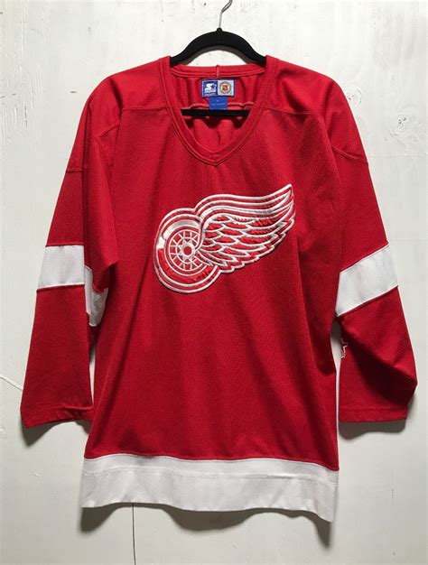 Detroit Red Wings Nhl Hockey Starter Brand Jersey | Boardwalk Vintage