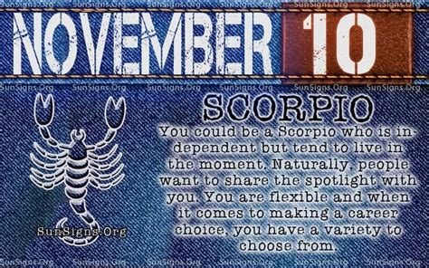 November 10 Birthday Horoscope Personality | Sun Signs