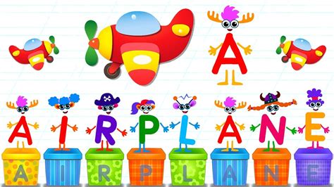 Bini ABC Alphabet #1 - Learn to write the letter A and spell the word AIRPLANE | Bini Bambini ...