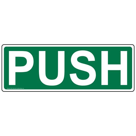 Push Sign NHE-7290 Enter / Exit