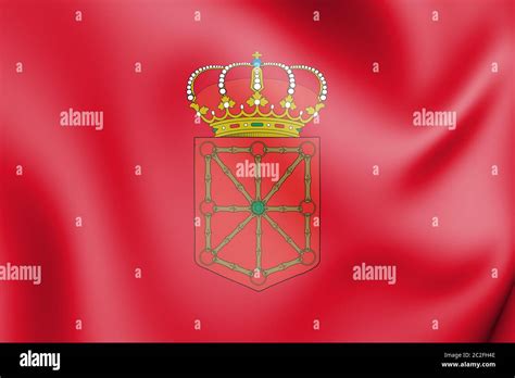 3D Flag of Navarre, Spain. 3D Illustration Stock Photo - Alamy