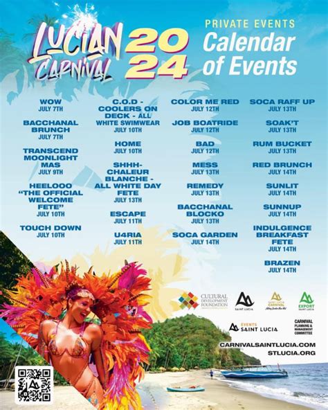 Carnival 2024 Calendar – Saint Lucia Carnival