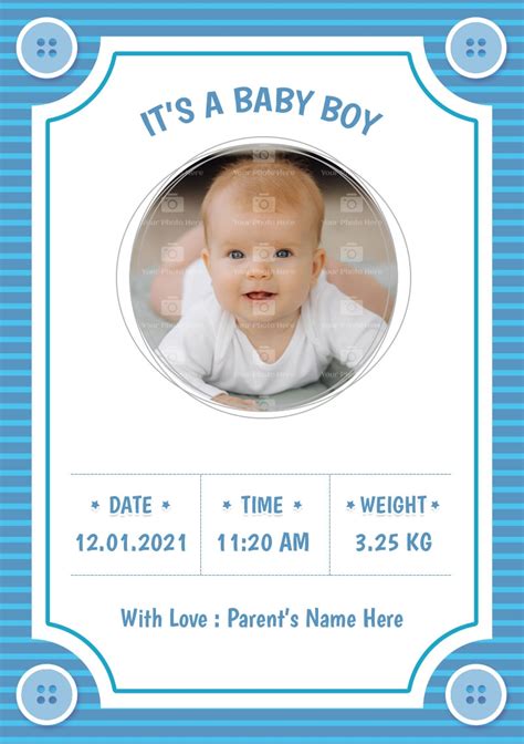 Create Stunning Birth Announcement Template | For Baby Boy and Baby Girl