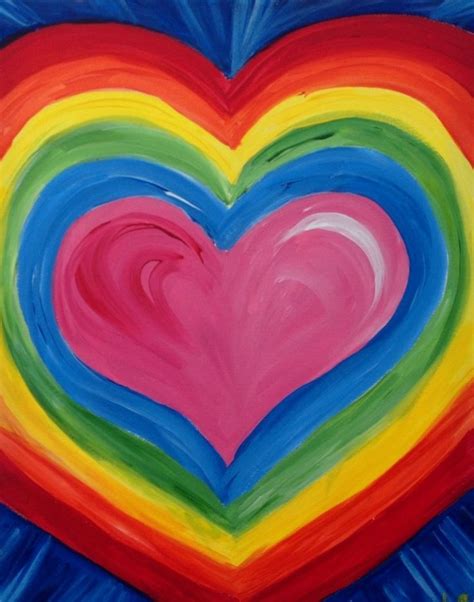 Image result for colorful heart images | Kids canvas art, Kids canvas painting, Canvas painting diy