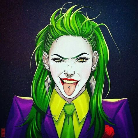 Green Female Joker Wallpaper