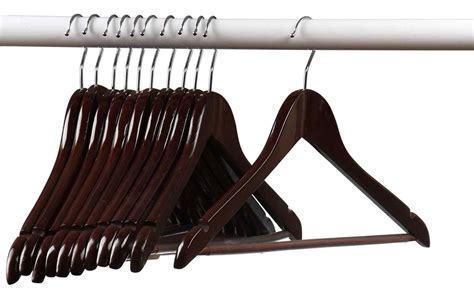 (24) Pack Solid Wood Clothes Hangers, Coat Hanger Cherry Wooden Hangers - Walmart.com