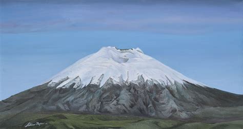 Original Art work, oil painting. Quito Volcanoes, by CR Artist Arturo Rojas, inspired by Alois ...