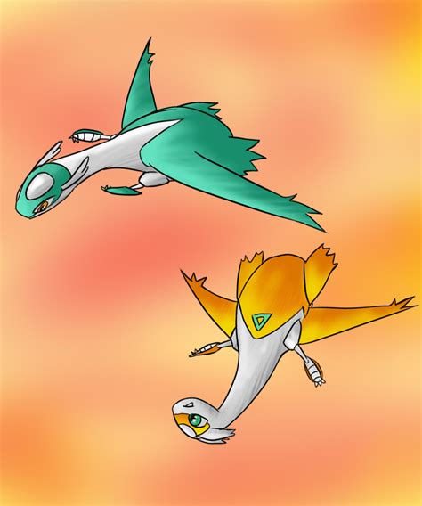 Shiny Latias and Latios by DigiHopeheart on DeviantArt