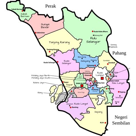 Selangor Malaysia Map | Free SVG