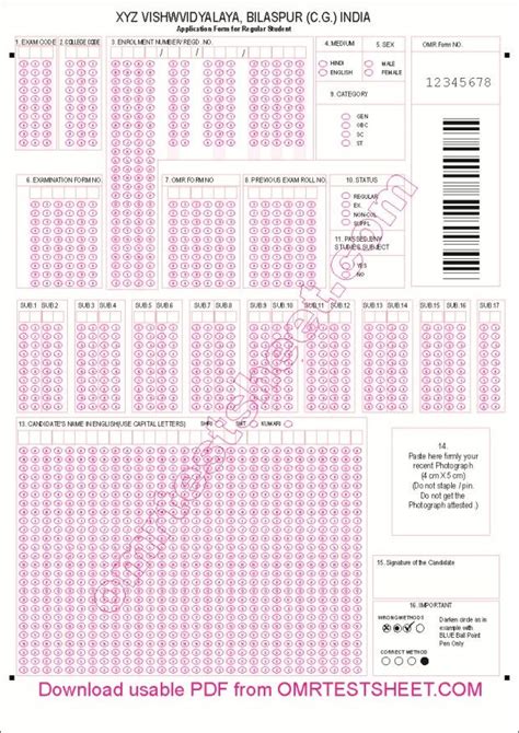 Omr sheet design and omr sheet printing – Artofit