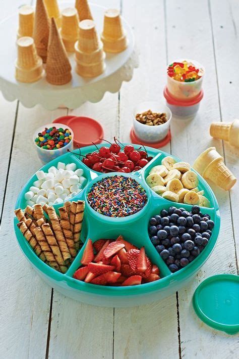 Serving Center® Set in 2020 | Party snacks, Ice cream party, Icecream bar