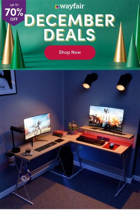 Whether you’re gaming or working, this versatile computer desk offers ...