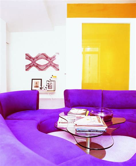 Interior Design - Purple & Yellow | Purple living room, Funky living rooms, Decor home living room