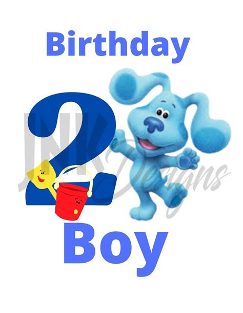 Blues Clues Birthday Shirt, Blues Clues Boy Birthday Iron on Transfer ...