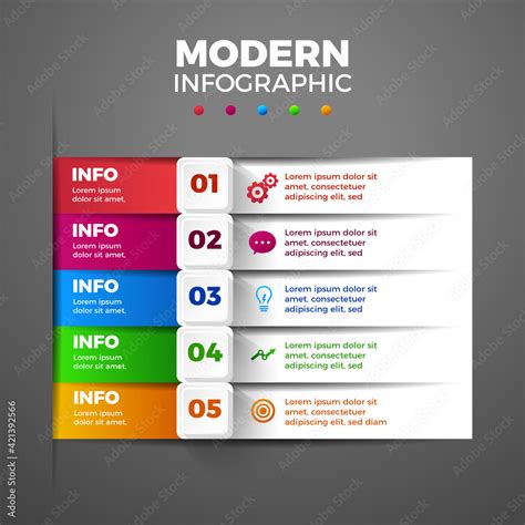 5 Step Modern Infographic Stock Vector | Adobe Stock