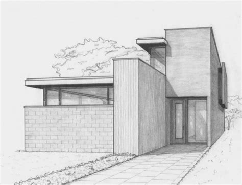 Dessin architectural facile. | House design drawing, Buildings sketch ...